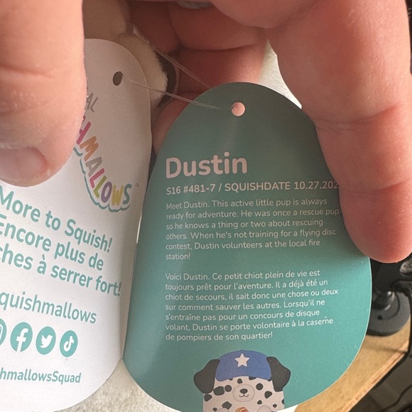 Squishmallows Dalmatian Dustin - Picture 3 of 4